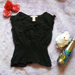 Ruffled bottom summer crop top
